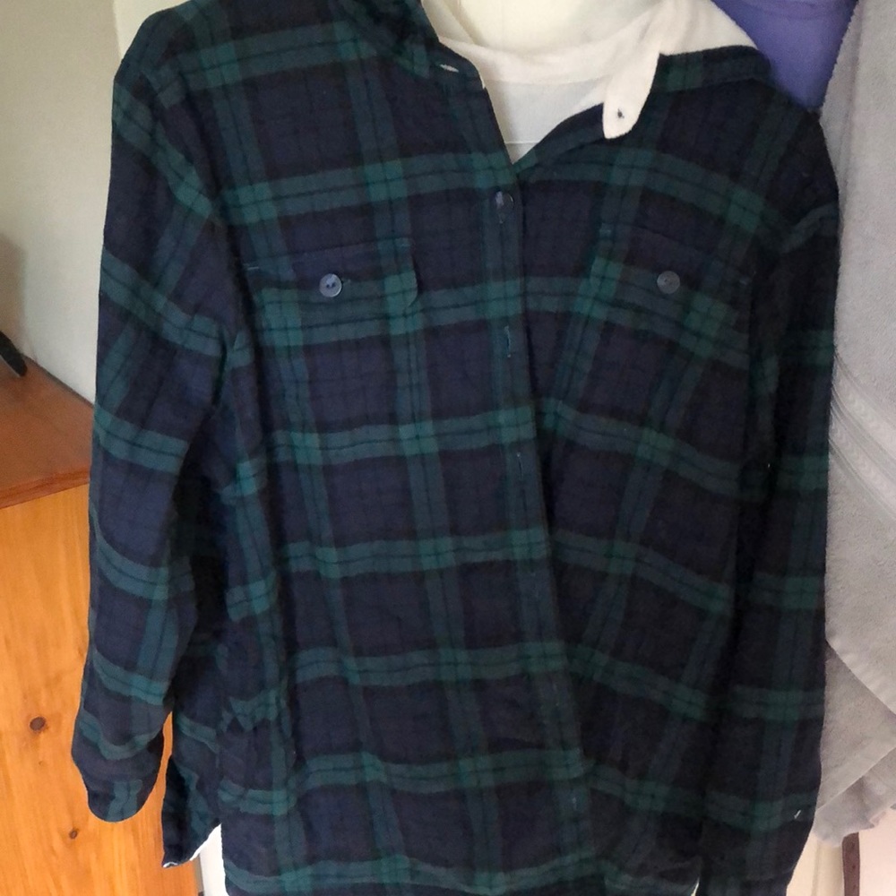 Fleece hooded flannel